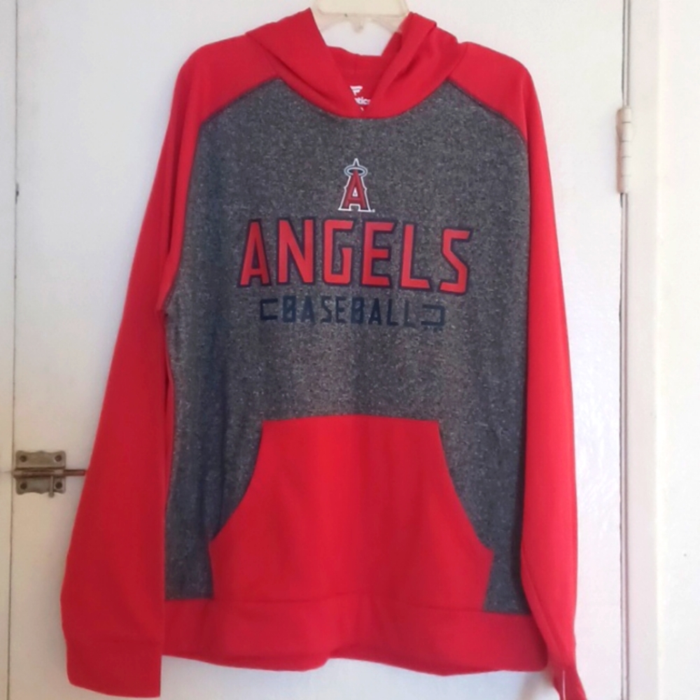 NWT Fanatics Angels Baseball Red and Grey Sweatshirt Size XL